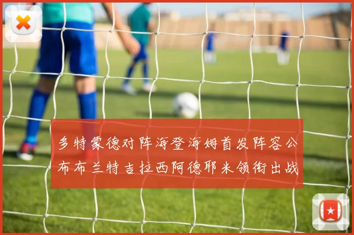 多特蒙德对阵海登海姆首发阵容公布布兰特吉拉西阿德耶米领衔出战